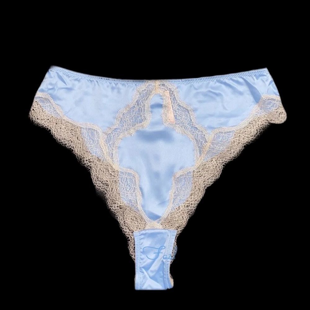 Victoria’s Secret Dream Angels Soft Satin High leg brazilian Slip panty blue M